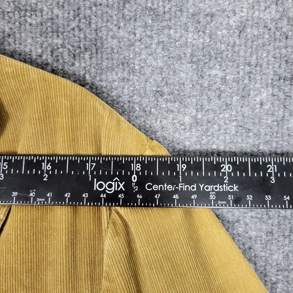 J CREW Tan Corduroy 2 Button Lined Blazer Jacket Sport Coat 2000s SIZE MEDIUM